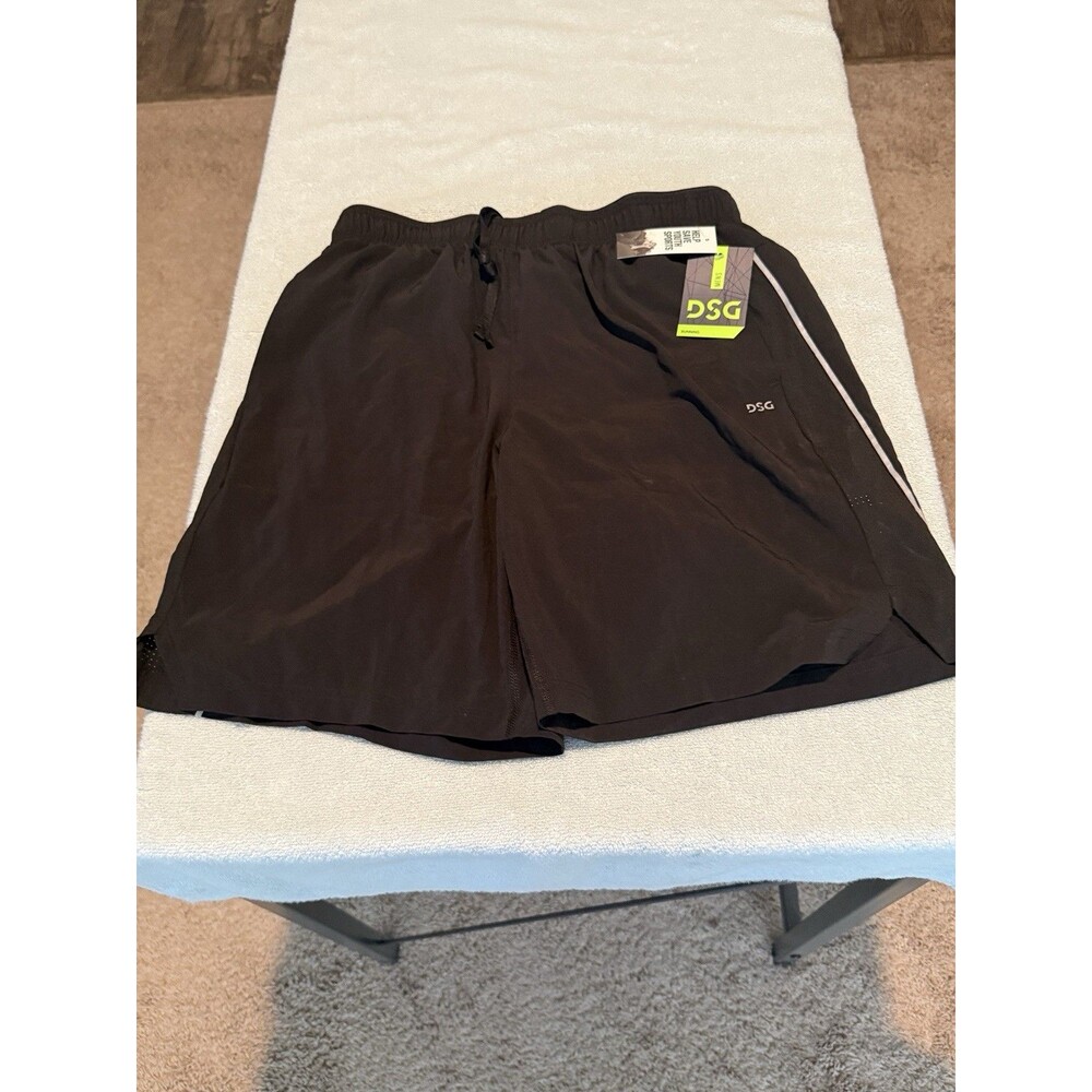 DSG Mens Small Black Running Shorts Lined Reflective Drawstring NWT Free Ship